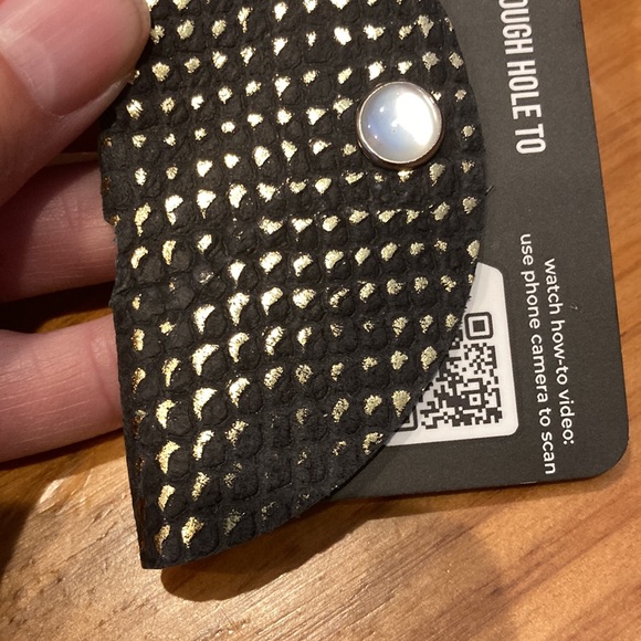 New! CRYSTALYN KAE Animal Print Headphone Tacos Cord Detanglers Metallic Leather - Picture 7 of 11